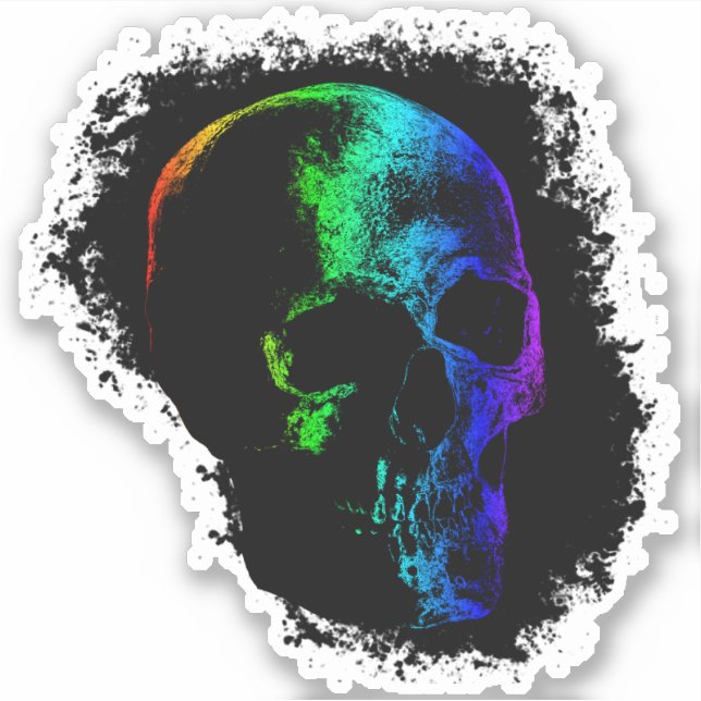 Sticker EERIE SKULL Rainbow (Devant)