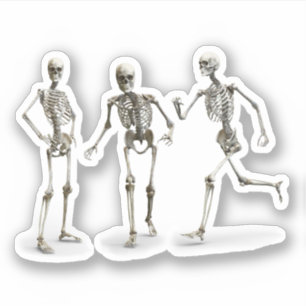 Sticker Effet Drôle Skeleton humain en mouvement