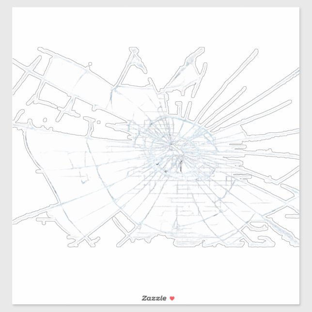 Sticker Effet Verre cassé (Feuille)