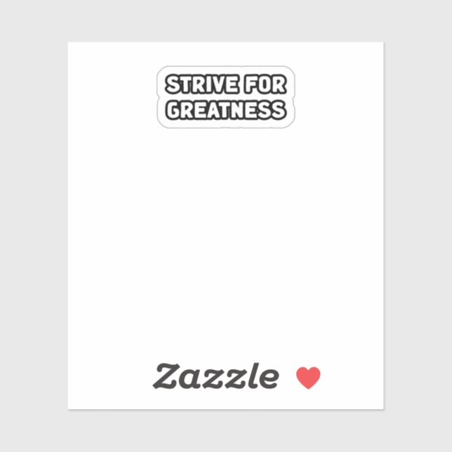 Sticker Effort Pour La Grandeur Excellence Aspiration Atte (Feuille)