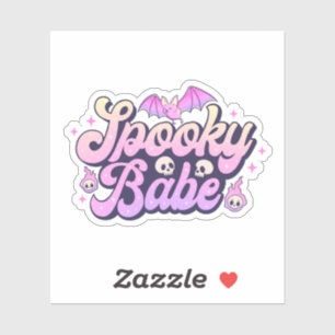 Sticker Éffrayant Babe mignonne Halloween