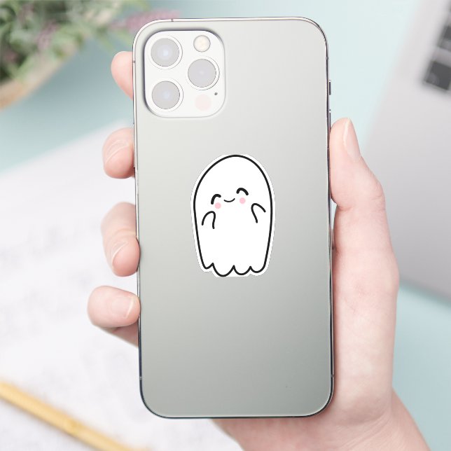 Sticker Éffrayant fantôme d'Halloween (Téléphone)
