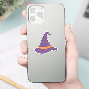 Sticker Éffrayant Halloween violet casquette