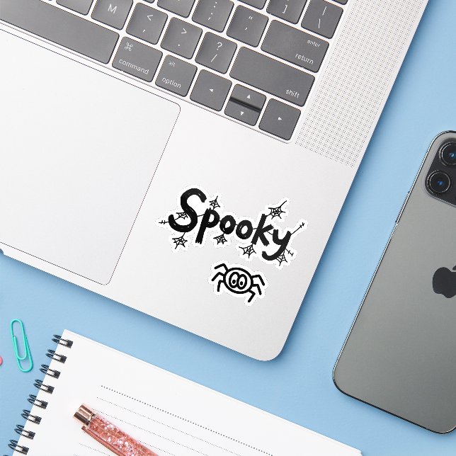 Sticker éffrayant pour doodle Halloween (Ordinateur portable avec iPhone)