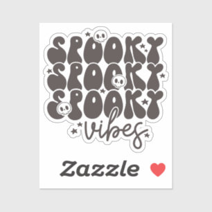 Sticker Éffrayant Vibes Retro Halloween Super