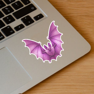 Sticker Éffrayant Volant Rose brillant Ailes de chauve-sou