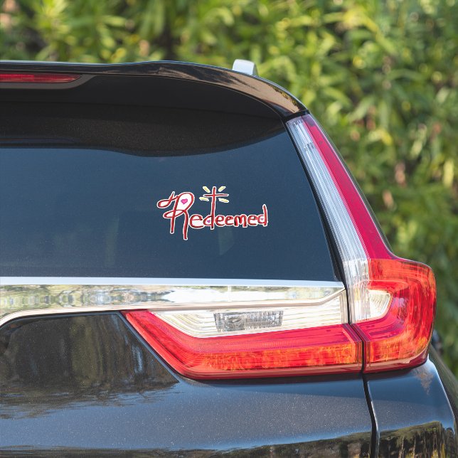 Sticker Église chrétienne rétablie Cross Hearts  (Côté voiture)