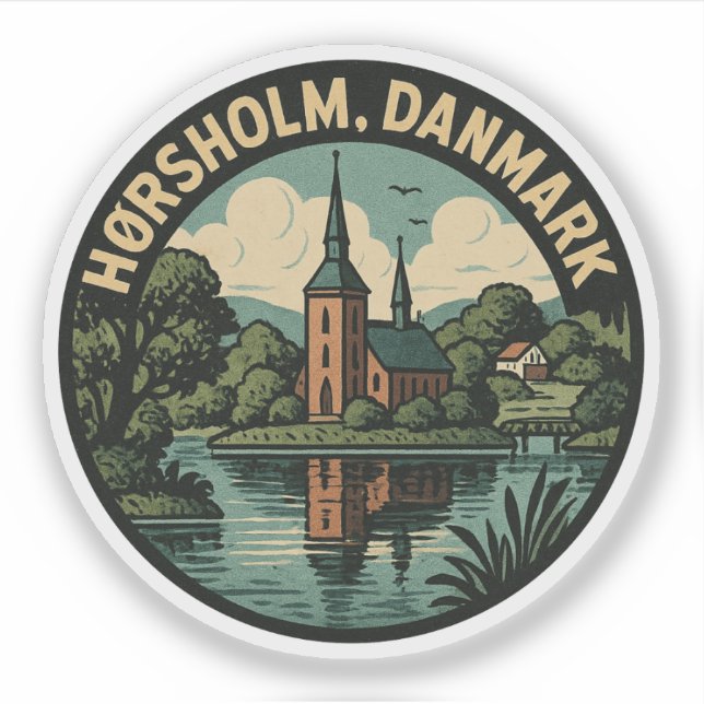 Sticker Église de Hørsholm Danemark (Devant)