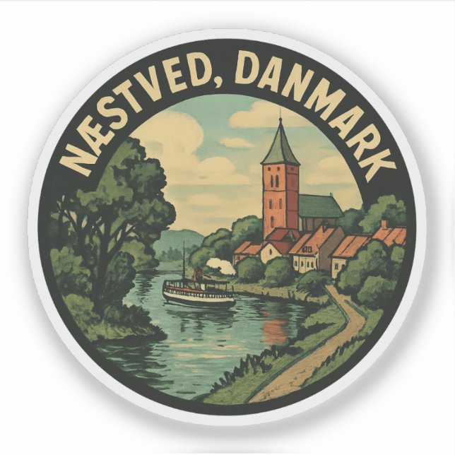 Sticker Église de Næstved Danemark (Devant)