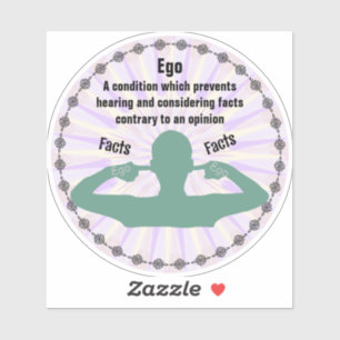 Sticker Ego - Faits contre Opinion