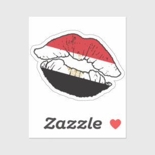 Sticker Egypte Drapeau d'amour du bâton à lèvres égyptien