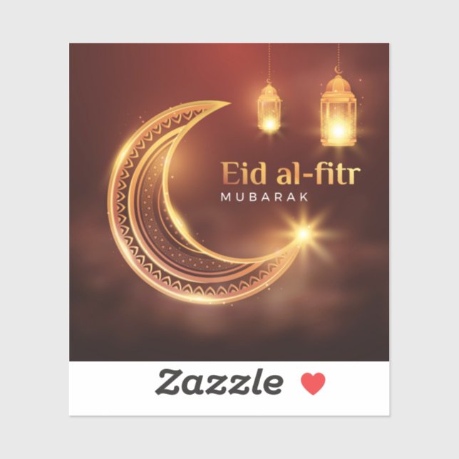 Sticker Eid Al-Fitr Mubarak (Feuille)