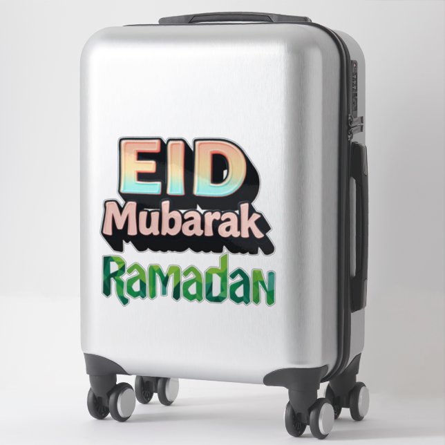 Sticker EID Moubarak + Ramadan (Sur valise)