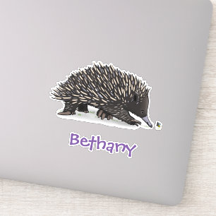 Sticker Eidna mignonne drôle avec illustration pour les en