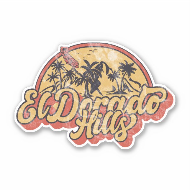 Sticker El Dorado Hills, Californie (Devant)