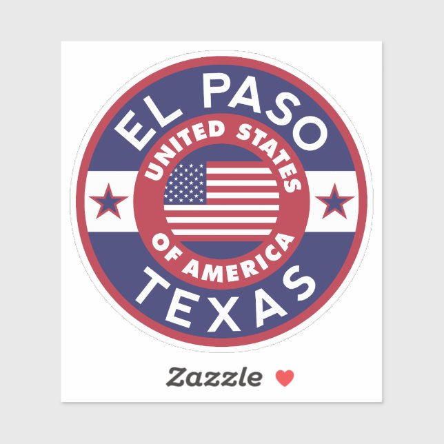Sticker EL PASO, Texas (Feuille)