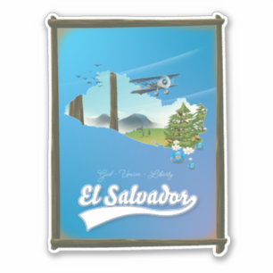 Sticker El Salvador Plan de voyage