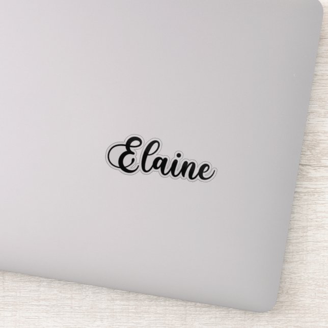 Sticker Elaine Nom - Calligraphie manuscrite (Détail)