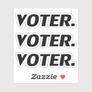 Sticker "électeur" Lettres noires de fierté -