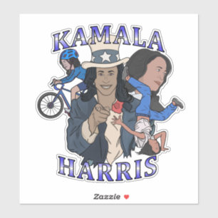 Sticker Élection de style rap bootleg de Kamala Harris