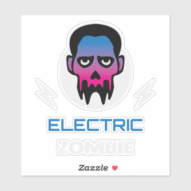Sticker Electric Zombie Neon (Feuille)