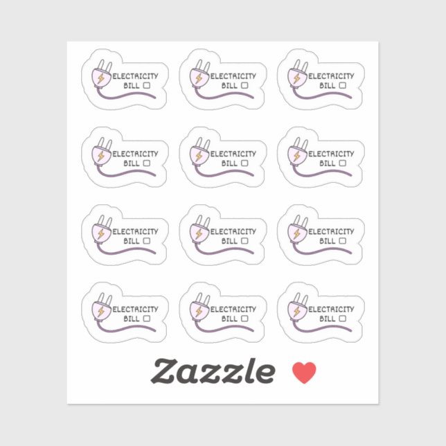 Sticker Electricity Utilitaire de suivi de facture Mini Bu (Feuille)
