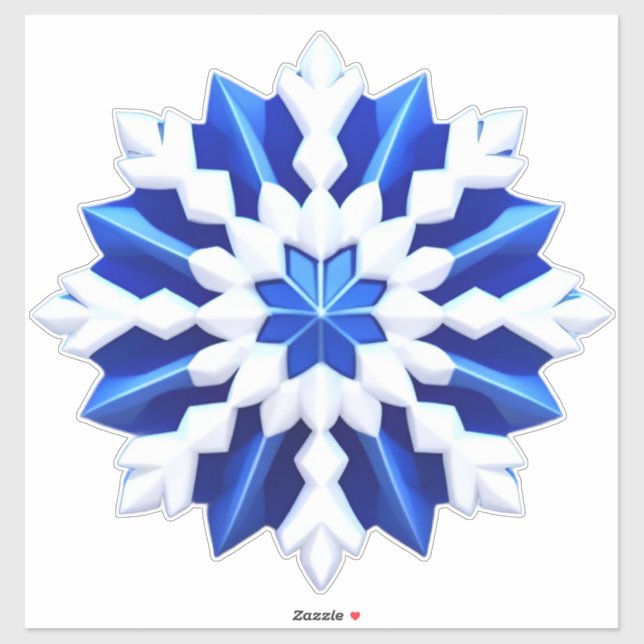 Sticker Élégance hivernale Frost Flocon de neige Art (Feuille)