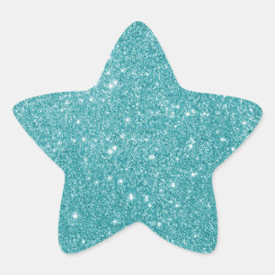 Sticker Elegant Aqua Parties scintillant Star