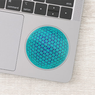 Sticker Élégant bleu néon fleur turquoise de vie