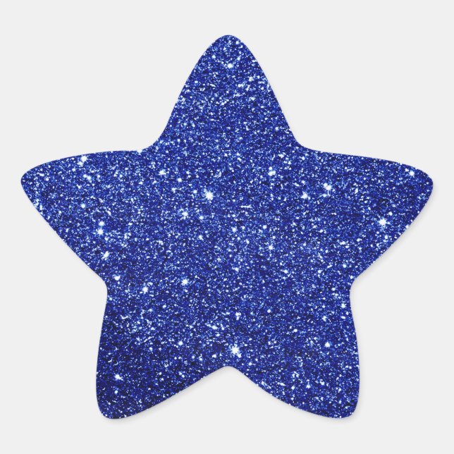 Sticker Elegant Blue Parties scintillant Star (Devant)