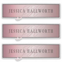 Elégant Blush Faux Rose Gold | Nom et initiales
