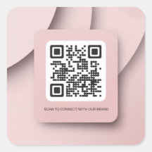 Sticker élégant de code QR rose pour les entrepris