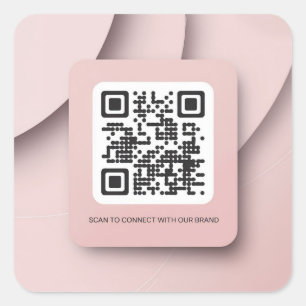 Sticker élégant de code QR rose pour les entrepris