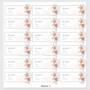 Sticker Elegant Fall Foliage Eucalyptus Adresse d'invité