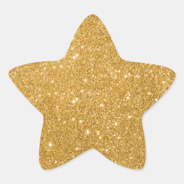 Sticker Elegant Gold Parties scintillant Star (Devant)