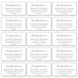 Sticker Élégant individuel Adresse du client Mariage Invit