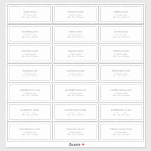 Sticker Elegant Navy Blue Classic Script Adresse de l'invi