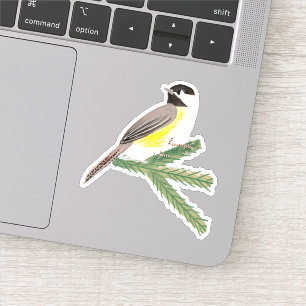 Sticker élégant pour oiseau-poule jaune et vert