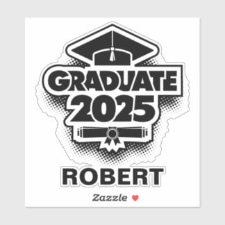 Sticker Elégant Propre Minimaliste Simple Diplômé Classiqu