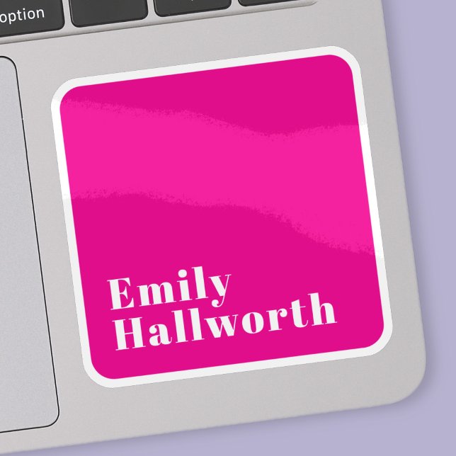 Sticker Élégant Retro Moderne Lettrage | Rose modifiable (Créateur téléchargé)