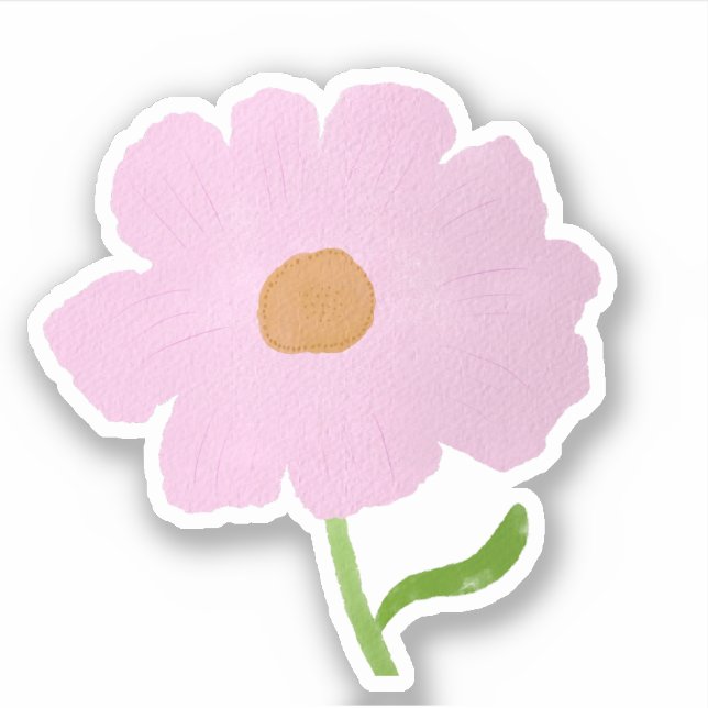 Sticker Élégant rose Fleur Plante Nature (Devant)
