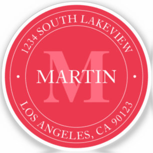 Sticker Élégant rouge moderne