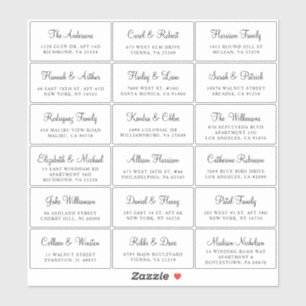 Sticker Élégant Script Mariage Adresse invité