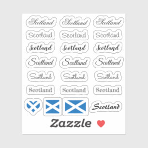 Sticker Élégant script Scotland & Scottish Drapeau /nom Se