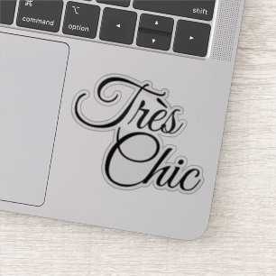 Sticker Élégant Script Tres Chic Motivationnel