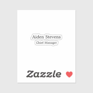 Sticker Élégant Simple Noir & Blanc Minimaliste