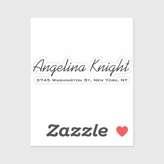 Sticker Élégant stylé tendance unique écriture manuscrite  (Feuille)