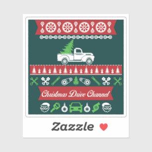 Sticker Élégant stylish Pine Trees et voiture