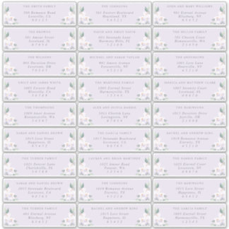 Sticker Elegant Watercolor Orchids Guest Address Labels