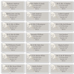 Sticker Élégante laiton blanc ivoire Pampas